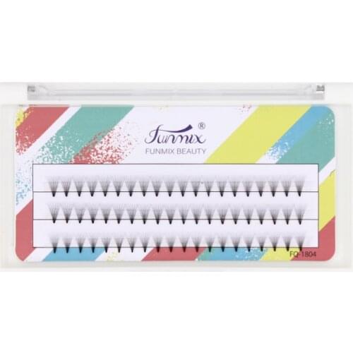 FUNMIX FQ-1804 10D Cluster Volume Individual Lashes Premade Fan False Eyelashes Exquisite Acrylic Case Packaging