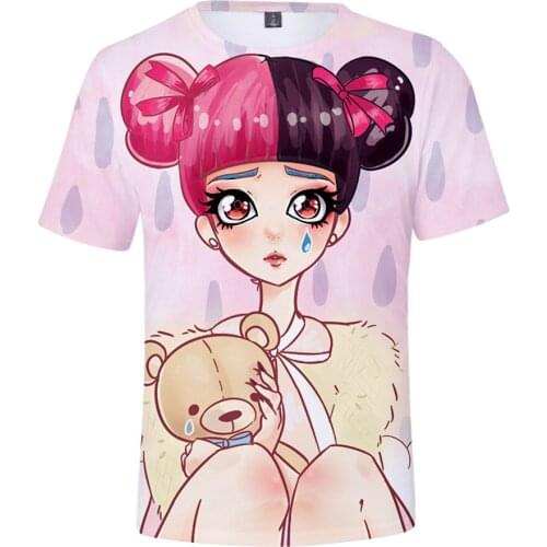 3D Kawaii CRY BABY Melanie Martinez Men Women T Shirt O Neck Cotton T-shirt High Quality 3D Tshirt Tops Brand Clothes Plus Size