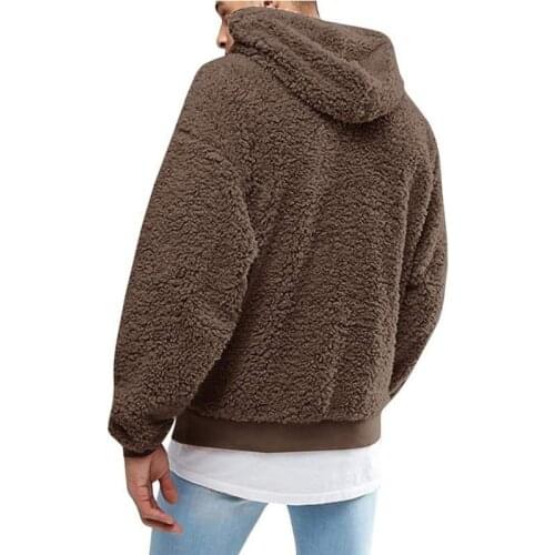 VIANKANI Top Selling Product In 2021 Fall Winter Explosion In Europe and America Plush Plus Velvet Hooded Mens Sweatshirt