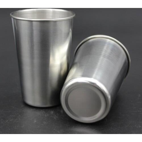 1 Pcs New Stainless Steel Metal Beer Cup Wine Cups Coffee Tumbler Tea Milk Mugs Home Accessories Camping Travel Goods