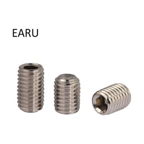 304 Stainless Steel Set Screws Bolt Machine Meters Inner Hexagon Hex Socket Cup Head Headless Top Wire M5*3/4/5/6/8-35 On Sale F