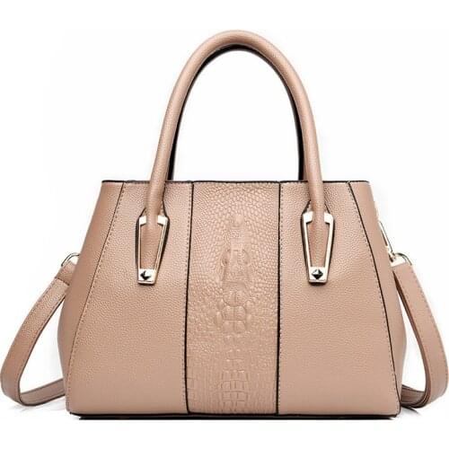 2021 New Crocodile Pattern Womens Handbags Soft Leather Shoulder Bag Designer Brand Crossbody Bag Large-capacity Travel
