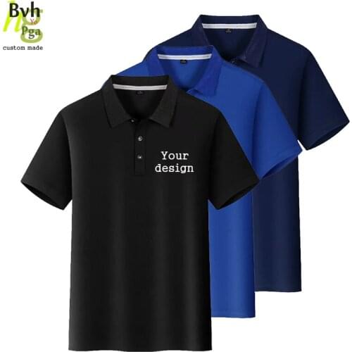 Summer new mens Polo short-sleeved Polo shirt Polo custom printed logo pictures apparel casual fashion men and women tops