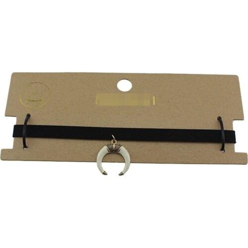 2020 New Design Black Velvet Ribbon Choker Necklaces for Women Girl Gothic Bohemian Moon Pendant Collares Necklace Gift