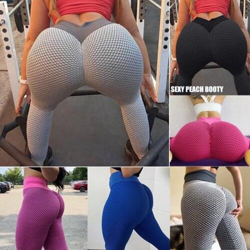 Sexy Women Leggings Bubble Butt Push Up Fitness Legging Slim High Waist Leggins Mujer Seamless Fitness Legging Workout Pants