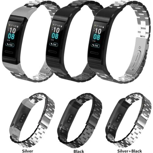 Stainless Steel Band Replacement Watch Strap For Huawei Band 3 Pro Metal Strap For Huawei 3 Band Fitness Tracker Accessories