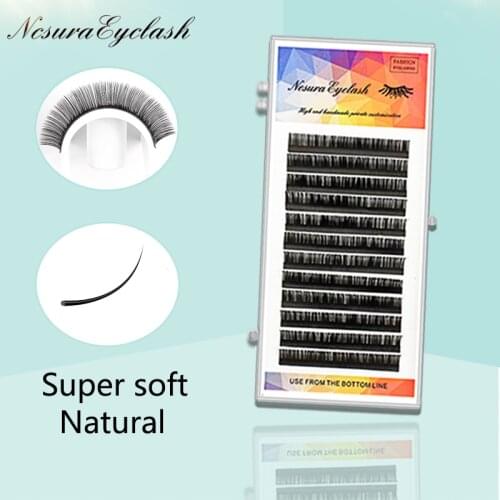Ncsuraeyclash Individual False Eyelash Make Up Supplies Mink Softer Fake Eyelashes Extension Natural Wispy Ellipse Lashes