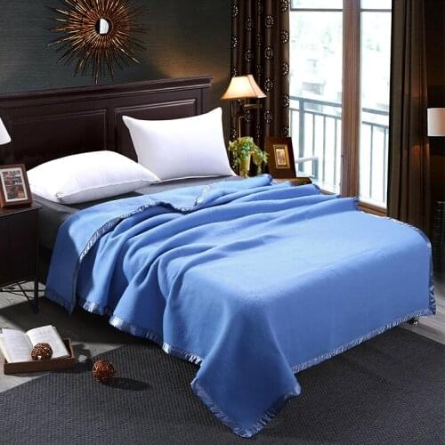 5 star hotel luxury hotel blue fleece blankets