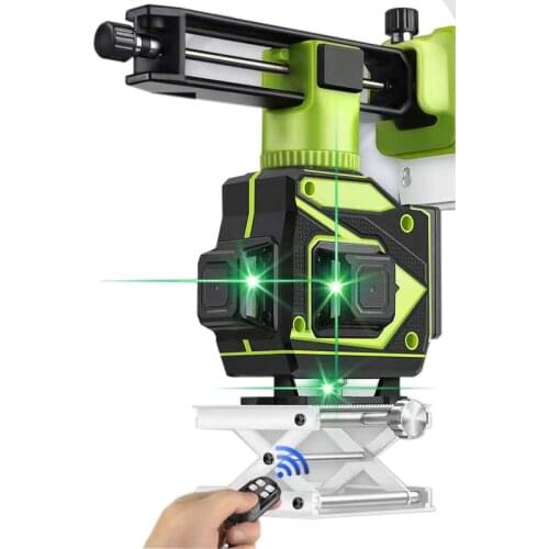 12/16 line 3/4D laser level self-leveling 360 horizontal and vertical cross super strong green laser level Indoors and Outdoors