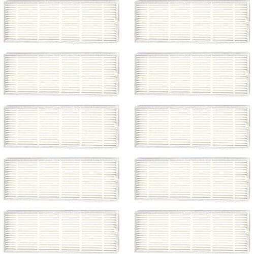 10pcs/lot Dust Hepa Filter Roller Brush for Cecotec Conga 990 Robotic Vacuum Cleaner Spare Parts