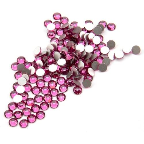 SS3-SS34 Rose Color Rhinestone For Nail Art (288-1440pcs)/bag Flat back Non Hotfix Glue on Nail Art Rhinestones
