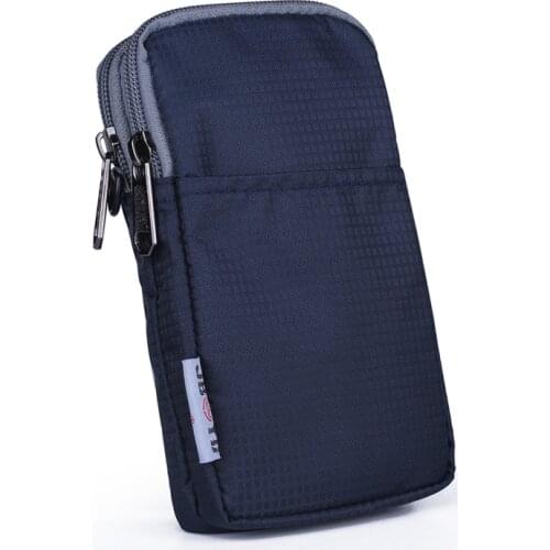 High Quality Unisex Small Shoulder Messenger Bags Hook Men Women Nylon 6'' Mobile Cell Phone Case Belt Fanny Waist Pack Bag