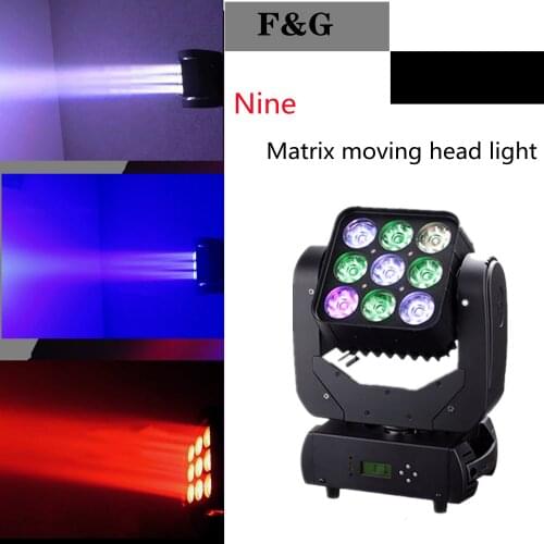 Dj Lights Moving Head Lyre Beam Led Spotlights 9X12W RGBW 4In1 Effect With Point Control For Disco Club Party Stage Lighting