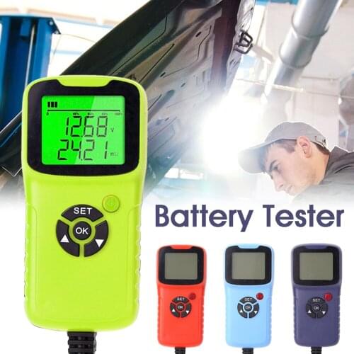 12V Car Battery Tester 100-1700 CCA Digital Automotive Diagnostic Battery Tester Analyzer Vehicle Cranking Charging Scanner Tool