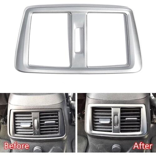 YAQUICKA Car Rear Air Conditioner Outlet Vent Frame Bezel Sticker Styling For BMW 2 Series 218i F46 Gran Tourer 2015-2017 ABS