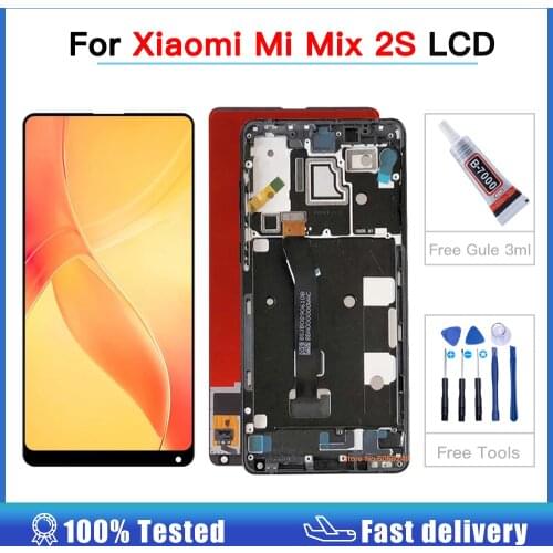 100% Test 5.99' For Xiaomi Mix 2S Mix2S LCD Display Touch Screen Digitizer Assembly Glass Panel With Frame For Xiaomi Mi Mix 2S