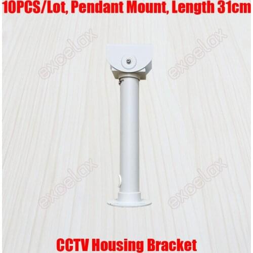 10PCS/Lot 31cm Length Pendant Mount CCTV Housing Bracket Cable Protection Ceiling Stand Aluminum Alloy Security Camera Support