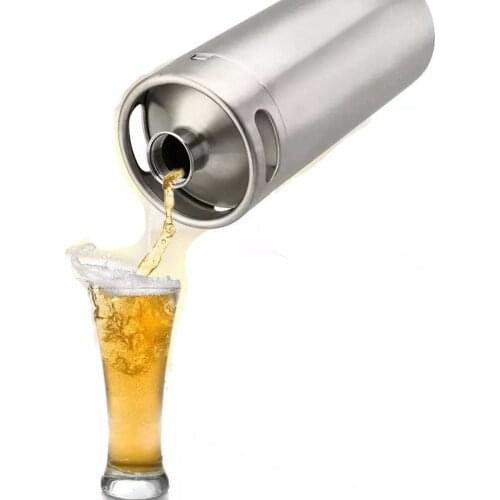 10L Sanitary Stainless Steel Beer Keg Pressurized Growler for Craft Beer Dispenser System Home Brew Beer Brewing