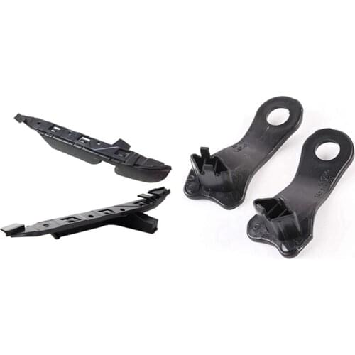 2 Pairs Car Accessories: 1 Pair Front Left Right Bumper Guide Support Bracket & 1 Pair Halogen Headlight Brackets