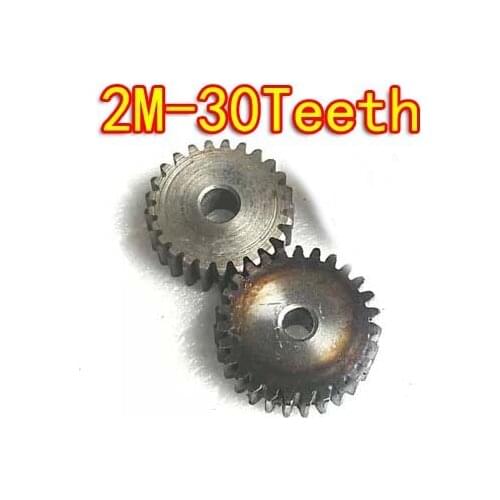 2PCS Freeshipping Diameter:64mm 2M-30Teeth 45steel Metal cylinder spur gear diy motor gearbox.--hole d:10mm