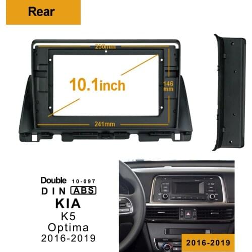 2Din 1Din Car CD DVD Frame Audio Fitting Adaptor Dash Trim Kits Facia Panel 10.1inch For Kia K5 Optima 2016-2019 Radio Player