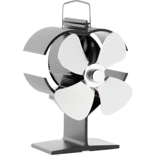 4-Blade Stove Fan Heat Powered Stove Fan Eco Friendly Fireplace Fan Stove Fan for Wood Log Burner Fireplace Increases