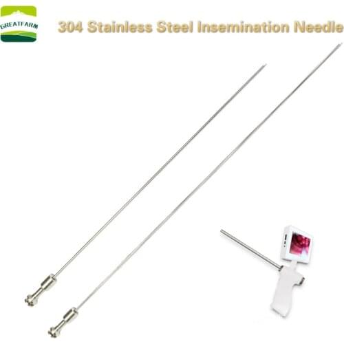 70CM Cattle Farm Artificial Insemination Stainless Steel COW Insemination Gun Farm Animal Breeding Equipment Livestock AI GUN