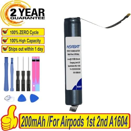 Top Brand 100% GOKY93mWhA1604 Battery for airpods 1st 2nd A1604 A1523 A1722 A2032 A2031 for air pods 1 for air pods 2 Batteries