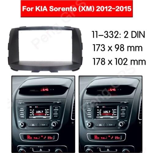Car Radio 2 DIN stereo Fitting installation adapter fascia For KIA SORENTO (XM) 2012-2015 Bracket Stereo Frame Audio Fascias