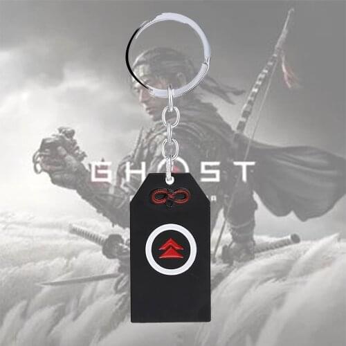 Game Ghost of Tsushima Keychain Car Bag Charm Key Chain Ring Pendant sakai jin Gomamori Keyring Key Holder Accessories Jewelry