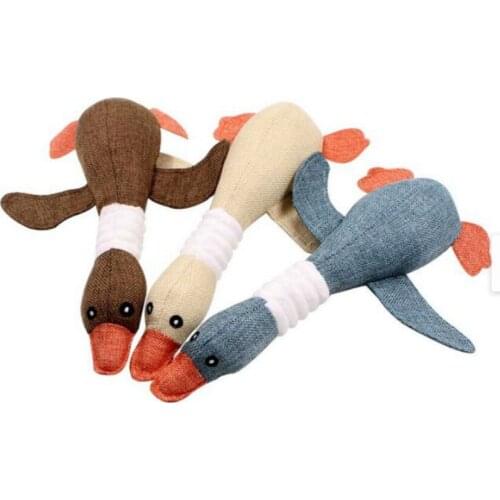 Wild goose voicing dog plush toys, gnawing teeth, cleaning teeth, pet dogs and molars doll toys