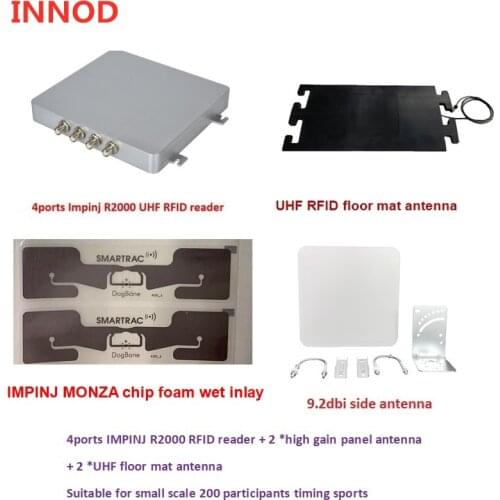 EPC Gen2 running timing system long range uhf rfid tag sticker impinj monza chip DOGBONE rfid inlay