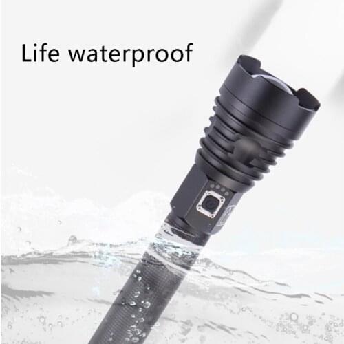 WXTF LED USB Rechargeable Flashlight 6000 Lumens with 3 Modes Zoomable Waterproof Powerful Handheld Light Lamp for Outdoor