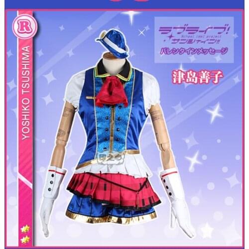 Hot Anime LoveLive!Sunshine!! Tsushima Yoshiko Cosplay Costumes Happy Party Train Uniform Dress XS-XL Or Custom-Make Any Size