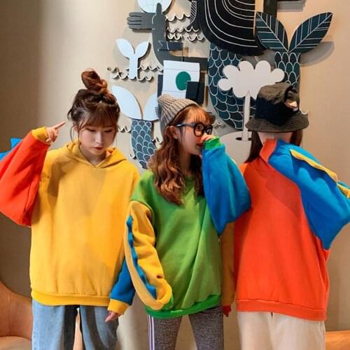 Hoodies Women Fashion Splice Dinosaur Cute Women Long Sleeve Color Block Dinosaur Hoodie Autumn Winter Casual Sweatshirt 2XL