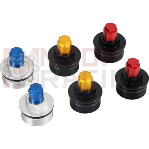 Preload Fork Caps For Honda XL1000V 2004 2005 2006 2007 2008 Adjustable Fork Bolts Silver Black 43mm