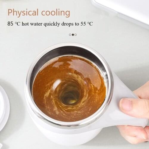 Mugs Stirring Cup Automatic Mixing Cup Self Stirring Mug Magnetic Stirring Cup 380ml Coffee Milk Stainless Steel