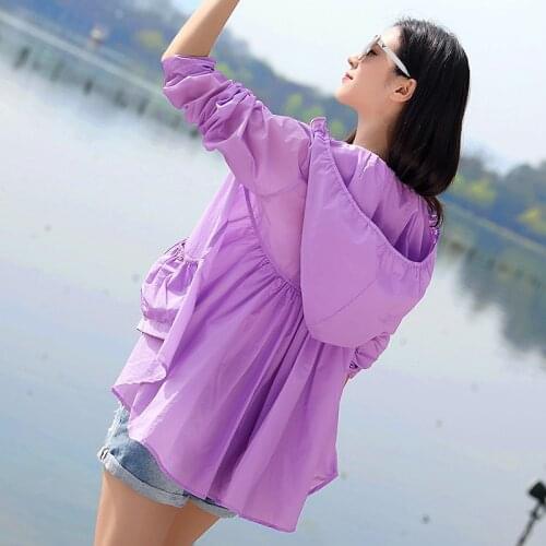 Summer Hooded Sun Protection Clothing Thin Sunscreen Jacket Running Camping Long Sleeve Breathable Air Conditioner Shirt D138