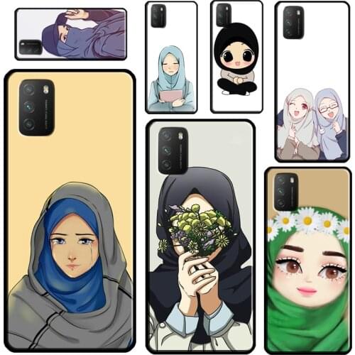 Muslim Islamic Gril Eyes Arabic Hijab For Xiaomi Mi 11 Ultra 9T 10T Pro Mi Note 10 Lite Phone Case For POCO X3 Pro M3 F1 F2 F3