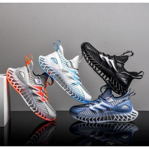 Mens Running Shoes Sneakers Unique Blade Sole High-quality Cushioning Outdoor Athletic Jogging Sport Shoes Zapatos Hombre