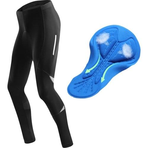Lixada Bicycle Pants for Men Cycling Compression Tights Gel Padded Reflective Cycling Pants Outdoor Downhil Cycling Pants