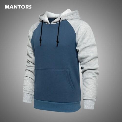 Patchwork Men Hoodies Autumn Winter Fleece Sweatshirt Coats Hooded Mens Pullovers Hoodie Tops Brand Hoodies Fashion Streetwear