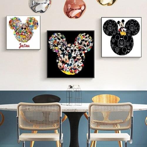 Full Drill Diamond Painting Disney Anime Mickey Diamond Embroidery Cross Stitch Kits Diamond Mosaic Home Decor Art
