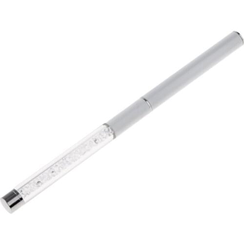 Nail Art Dot Liner Drawing Design Pen + 5 Rhinestones Dotting Steel Tips Set