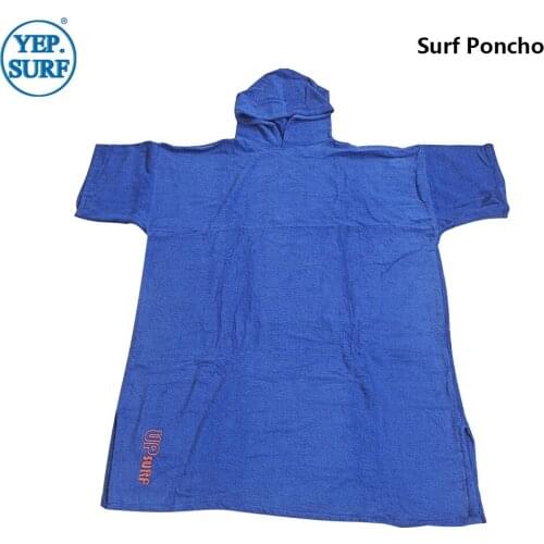 2021 New Surf Poncho Blue/Black Color Wetsuit Changing Robe Poncho with hood for Swim, Beach sports 100% cotton oversize adult