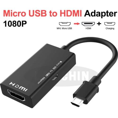 New Mini Usb To Hdmi Adapter Wired HD 1080P For Android TV Mini Usb To Hdm Adapter Cable For Computer