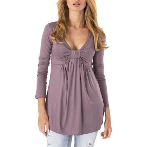 Maternity Clothes For Pregnant Women Winter Women Clothes Solid Bow Tie Loose T-Shirt For Pregnant Women Tees Maternity Top 2019