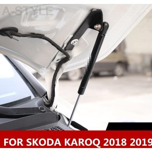 For SKODA KAROQ 2018 2019 front hood Engine cover Hydraulic rod Strut spring shock Bars bracket Auto Accessories decoration