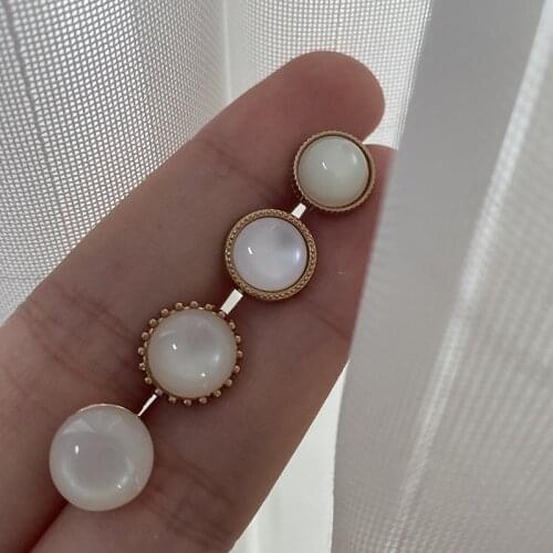 For Shirts Buttons Metal Round 11.5mm Wide Clothing Accessories Sewing Supplies Dress Decor Scrapbooking DIY Crafts 10pcs