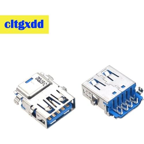 Cltgxdd 2-10pcs USB 3.0 Jack Connector Socket For Lenovo Asus Laptop Motherboard 3.0 USB Data Interface Female